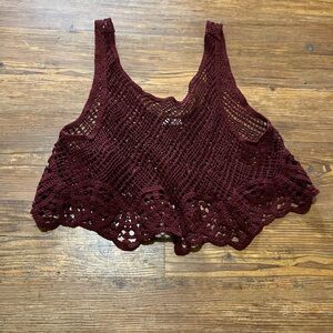 Free People Crochet Crop Top Size M